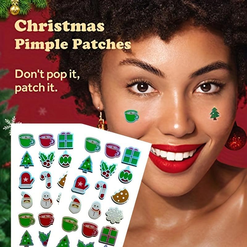 Christmas Shaped Acne Patch 36pcs - Hydrocolloid Acne Patches For Face