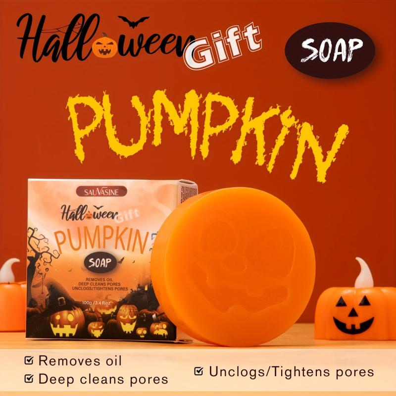 100g Halloween Pumpkin Soap - Skull Head Style