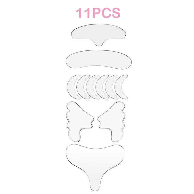 11pcs Silicone Wrinkle Sticker Face Neck Skin Care Lifting Patch