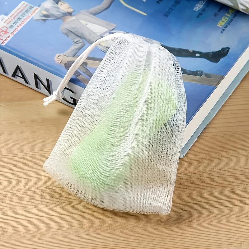 5pcs Exfoliating Mesh Soap Saver Pouch Bag Face Cleansing Nets Pouch