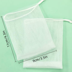 5pcs Exfoliating Mesh Soap Saver Pouch Bag Face Cleansing Nets Pouch