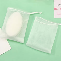 5pcs Exfoliating Mesh Soap Saver Pouch Bag Face Cleansing Nets Pouch