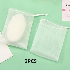 5pcs Exfoliating Mesh Soap Saver Pouch Bag Face Cleansing Nets Pouch
