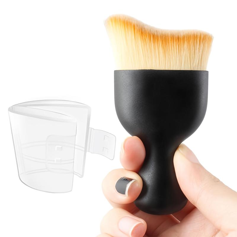 1pc Foundation Brush With Cover Portable Makeup Brush Gift