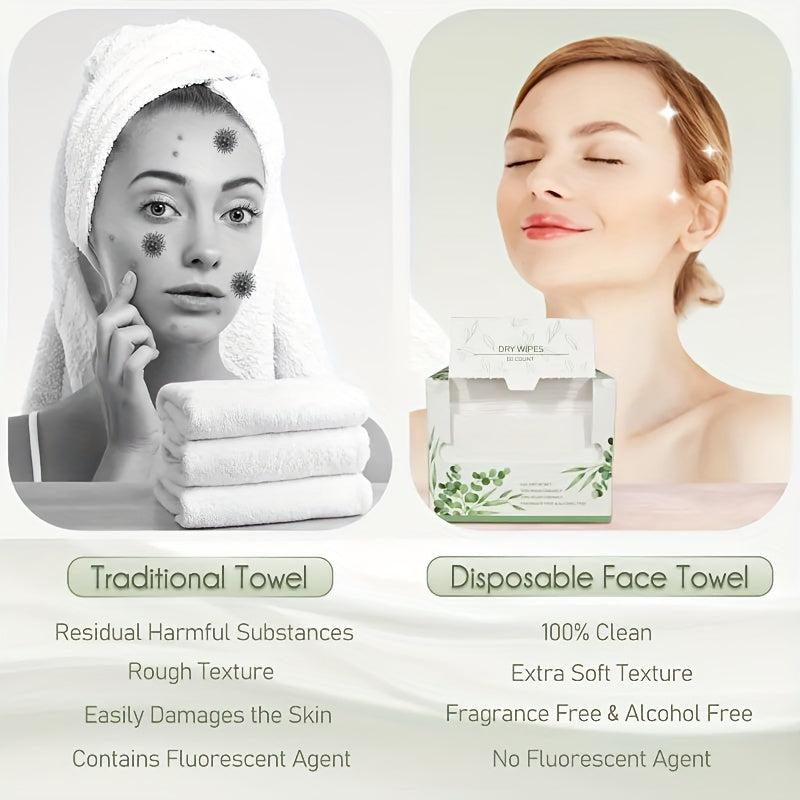 120 Disposable Face Towels for Sensitive Skin Makeup Removal