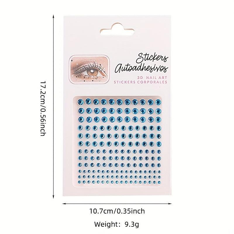 165 Pcs Eye & Face Acrylic Crystal Sticker Makeup Party Halloween Cosplay