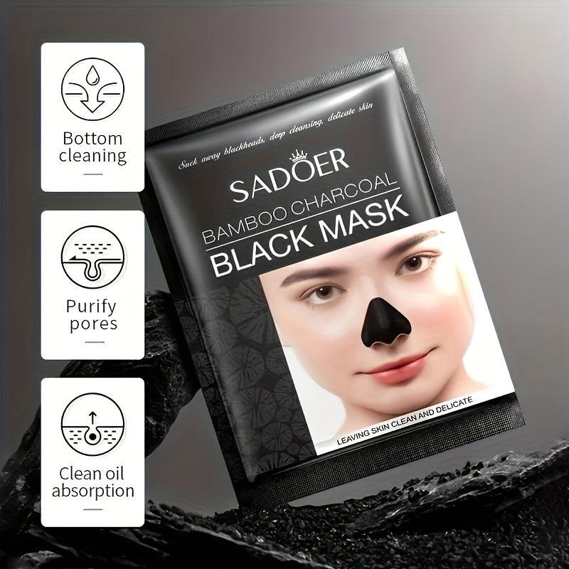 60PCS Bamboo Charcoal Blackhead Absorbing Mask