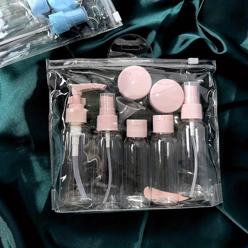 9pcs Travel Bottle Set Cosmetic Containers Lotion Toner Travel Accessories