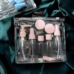 9pcs Travel Bottle Set Cosmetic Containers Lotion Toner Travel Accessories