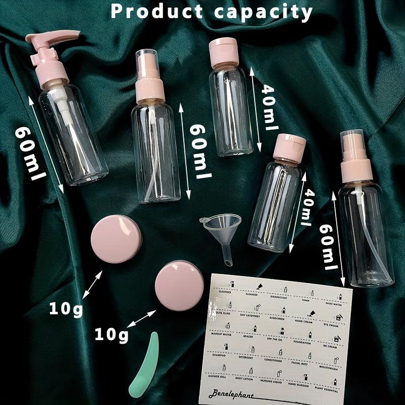 9pcs Travel Bottle Set Cosmetic Containers Lotion Toner Travel Accessories