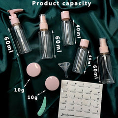9pcs Travel Bottle Set Cosmetic Containers Lotion Toner Travel Accessories