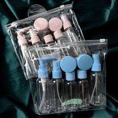 9pcs Travel Bottle Set Cosmetic Containers Lotion Toner Travel Accessories