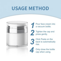 Airless Pump Jar Refillable Cream Jar Vacuum Bottle Squeeze Lotion Jar