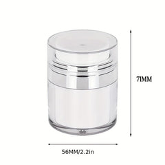 Airless Pump Jar Refillable Cream Jar Vacuum Bottle Squeeze Lotion Jar