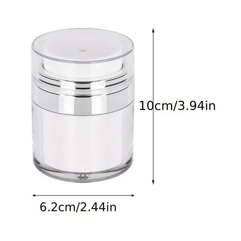 Airless Pump Jar Refillable Cream Jar Vacuum Bottle Squeeze Lotion Jar