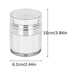 Airless Pump Jar Refillable Cream Jar Vacuum Bottle Squeeze Lotion Jar