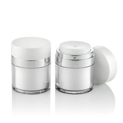 Airless Pump Jar Refillable Cream Jar Vacuum Bottle Squeeze Lotion Jar