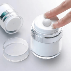 Airless Pump Jar Refillable Cream Jar Vacuum Bottle Squeeze Lotion Jar