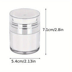 Airless Pump Jar Refillable Cream Jar Vacuum Bottle Squeeze Lotion Jar