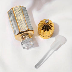 6ml Golden Empty Dropper Glass Perfume Bottle Cosmetic Container