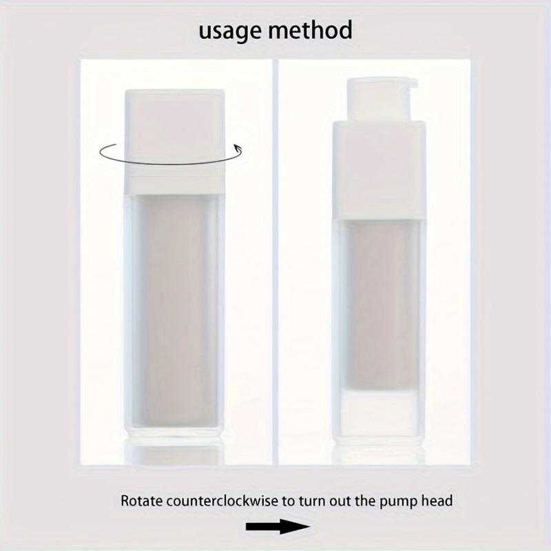 Double Layer Vacuum Cream Jar 15ml 30ml 50ml Frosted Square Rotary Bottle