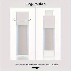 Double Layer Vacuum Cream Jar 15ml 30ml 50ml Frosted Square Rotary Bottle