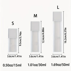 Double Layer Vacuum Cream Jar 15ml 30ml 50ml Frosted Square Rotary Bottle