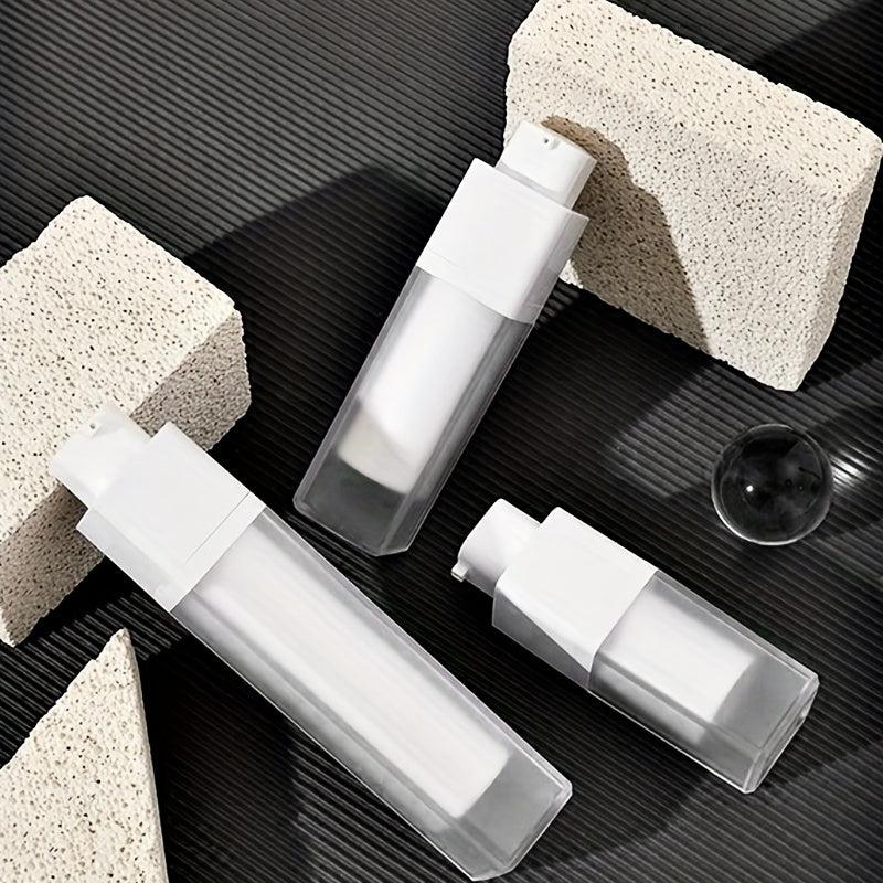 Double Layer Vacuum Cream Jar 15ml 30ml 50ml Frosted Square Rotary Bottle