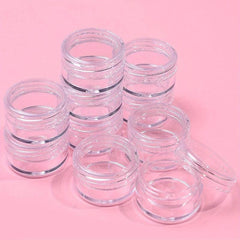 10pcs Mini Lip Sets in 5g Plastic Cosmetic Pots for Makeup