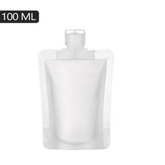 10 pcs Portable Flat Pouch with Paste Bottle Travel Clear Plastic Empty Bag