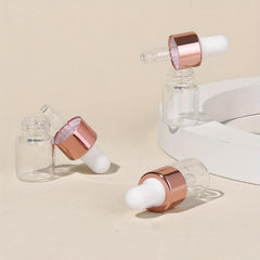 3pcs 2ml Clear Glass Dropper Bottles With Eye Dropper