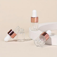 3pcs 2ml Clear Glass Dropper Bottles With Eye Dropper