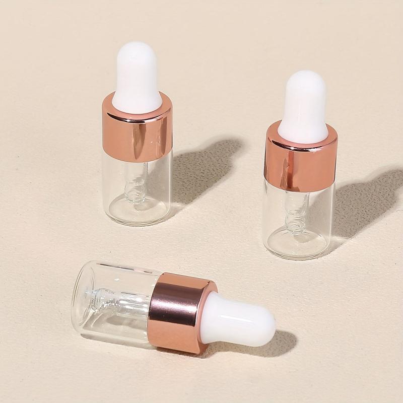 3pcs 2ml Clear Glass Dropper Bottles With Eye Dropper
