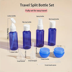 9pcs Travel Bottles Leakproof Refillable Toiletries Containers Set