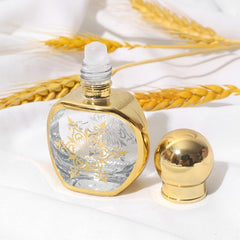 Golden Round Glass Roller Bottles 10ml for Oils Perfume Travel Bottle