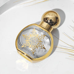Golden Round Glass Roller Bottles 10ml for Oils Perfume Travel Bottle