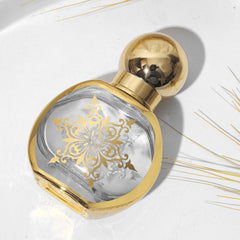 Golden Round Glass Roller Bottles 10ml for Oils Perfume Travel Bottle