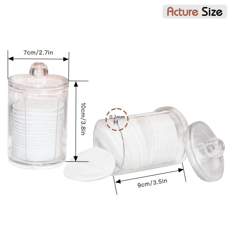 Clear Acrylic Cotton Swabs Dispenser Bathroom Storage Canister