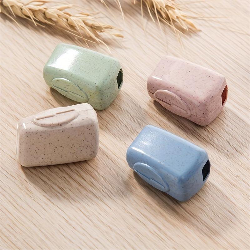 4pcs Toothbrush Head Cap Cover Case Protector for Travel Hiking Camping