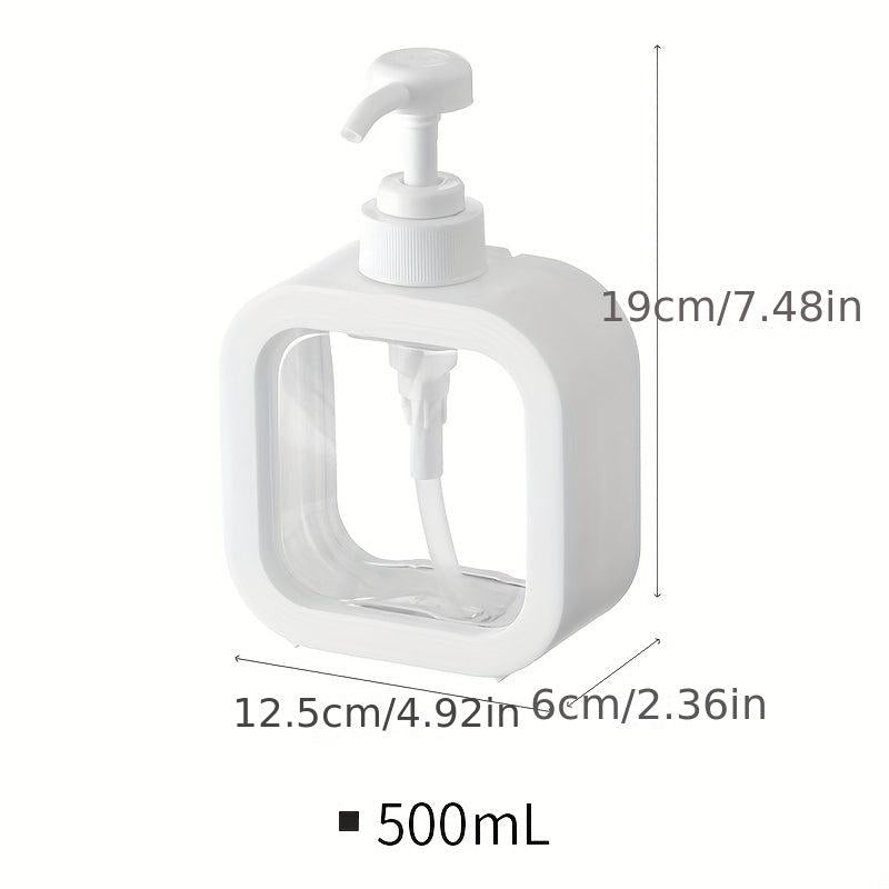 Clear Plastic Lotion Dispenser Pump Bottle, 300ml 500ml