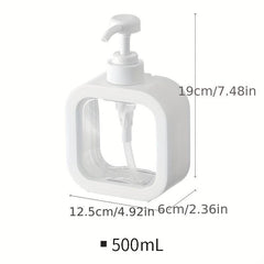 Clear Plastic Lotion Dispenser Pump Bottle, 300ml 500ml