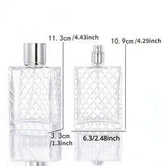 100ml Refillable Spray Perfume Bottle Clear Glass Essential Container