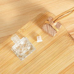 Car Aromatherapy Empty Glass Bottle Pendant Essential Diffuser Clear Refillable