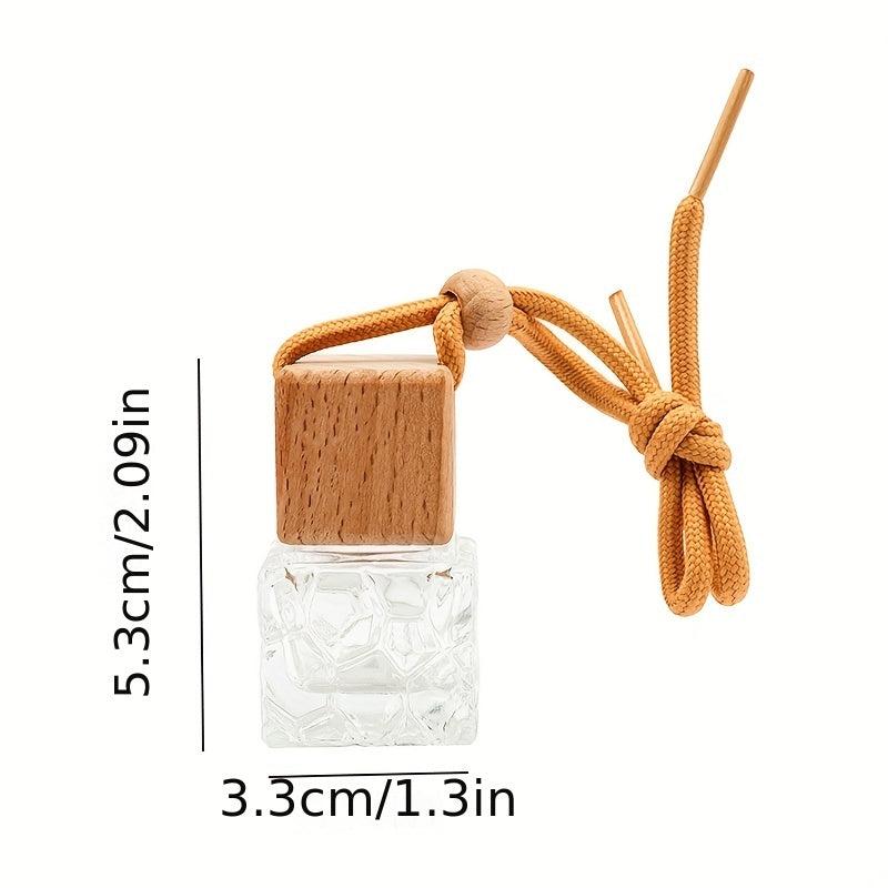 Car Aromatherapy Empty Glass Bottle Pendant Essential Diffuser Clear Refillable