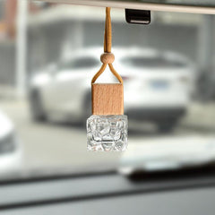 Car Aromatherapy Empty Glass Bottle Pendant Essential Diffuser Clear Refillable