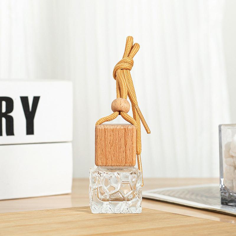 Car Aromatherapy Empty Glass Bottle Pendant Essential Diffuser Clear Refillable
