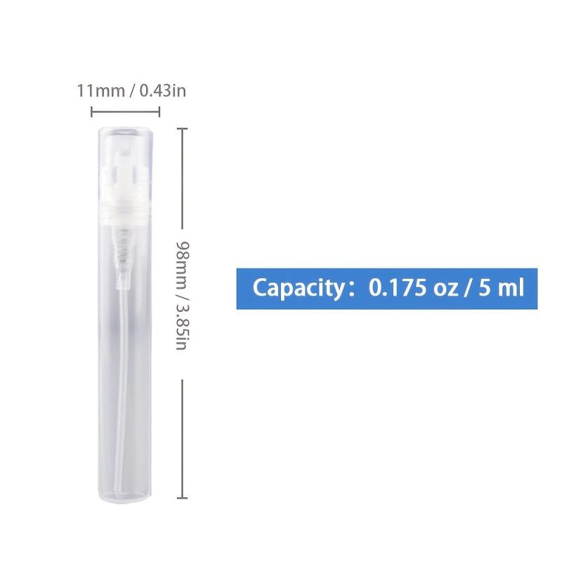 4 Pcs Mini Clear Plastic Spray Bottle Portable Small Perfume Atomizer 5ml