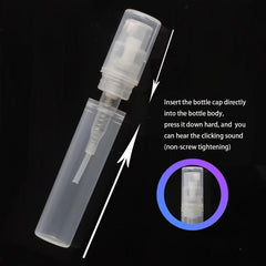 20 Mini Clear Plastic Spray Bottle Portable Refillable Perfume Atomizer 2ml