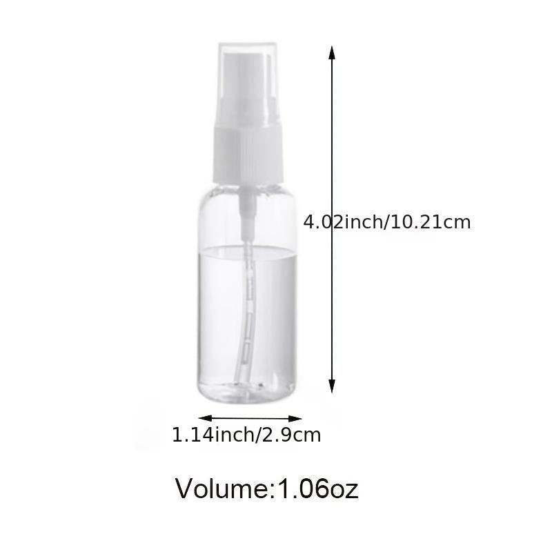 Travel Size Refillable Mist Spray Bottle Clear Plastic Sprayer