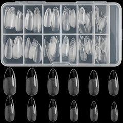 120pcs Oval Nail Tips Matte Finish DIY Salon Use